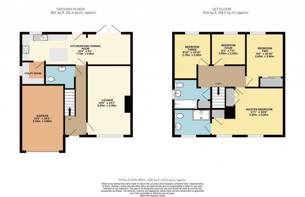 Floorplan for Cavendish Avenue, Pontefract