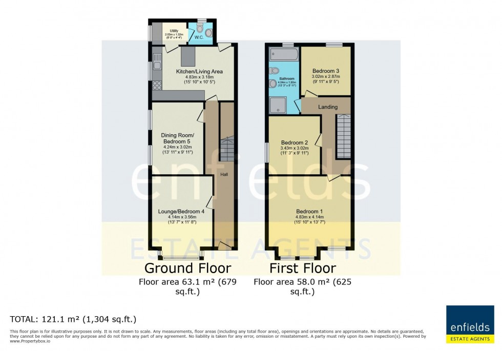 Floorplan for Malmesbury Park Road, Charminster