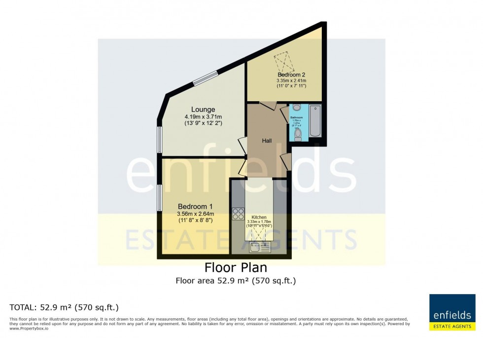 Floorplan for Northcote Road, Bournemouth