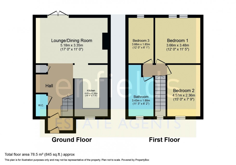 Floorplan for Bear Cross Avenue, Bournemouth