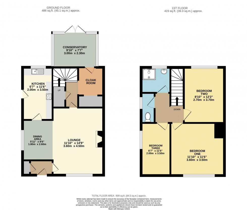 Floorplan for Lyon Road, Pontefract