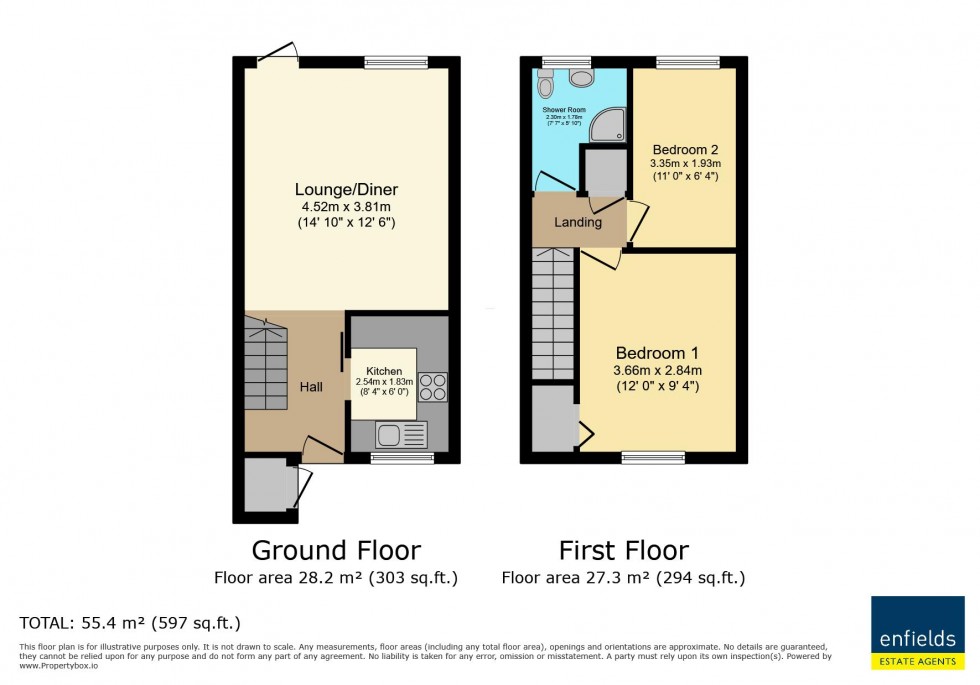 Floorplan for Chalbury Close, Canford Heath, Poole