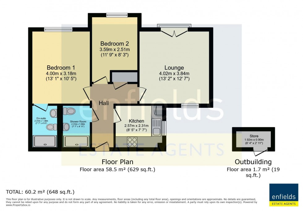 Floorplan for Penn Hill Avenue, Poole