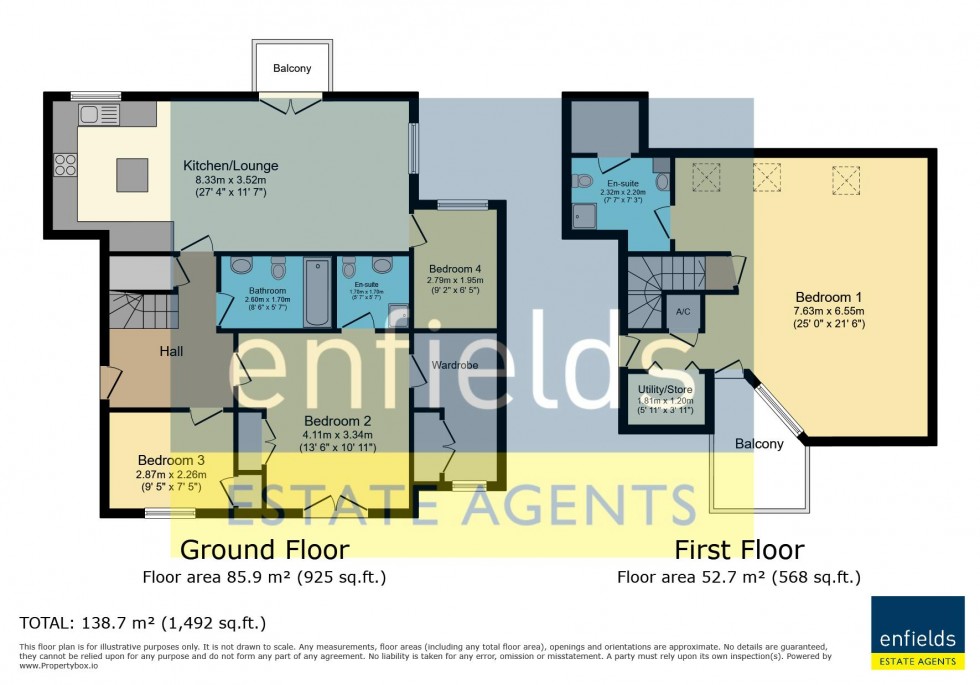 Floorplan for Barbers Wharf, Poole