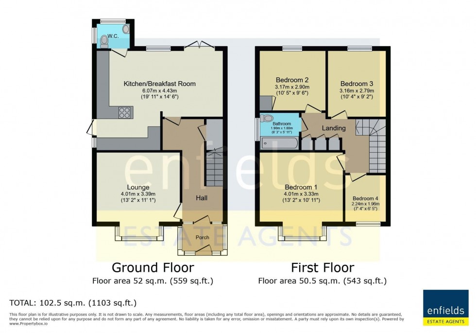 Floorplan for Highfield Road, Bournemouth