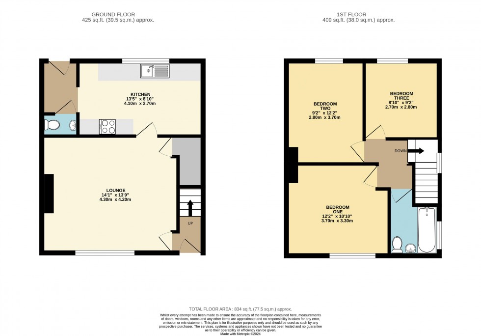 Floorplan for Harewood Avenue, Pontefract