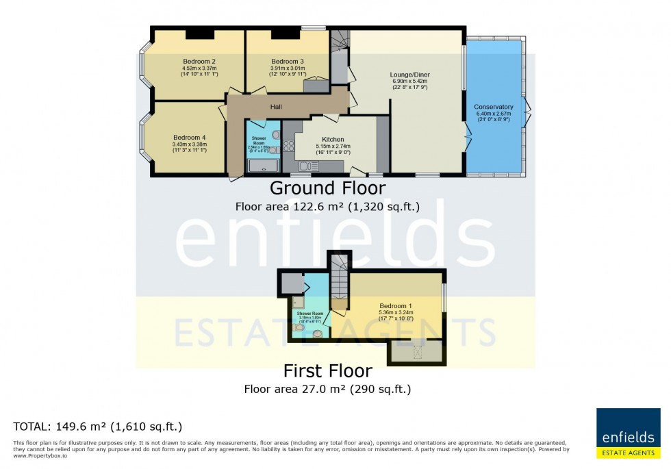 Floorplan for Linden Road, Parkstone