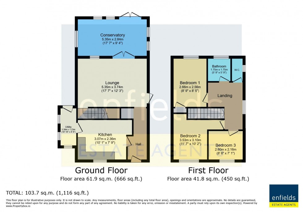 Floorplan for Warburton Road, Canford Heath