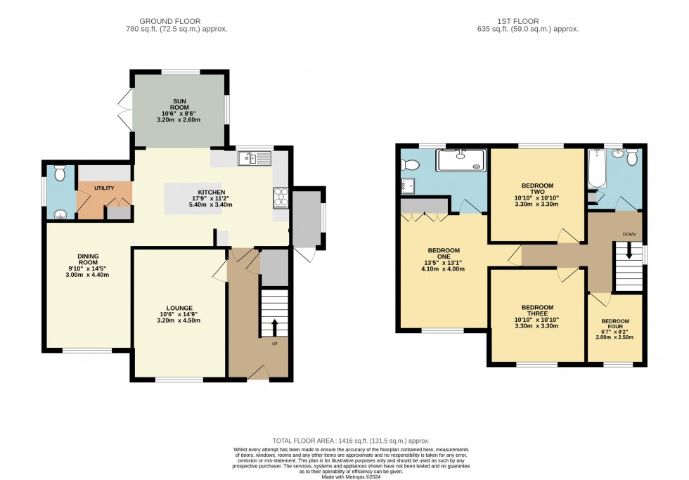 Floorplan for Grosvenor Avenue, Upton