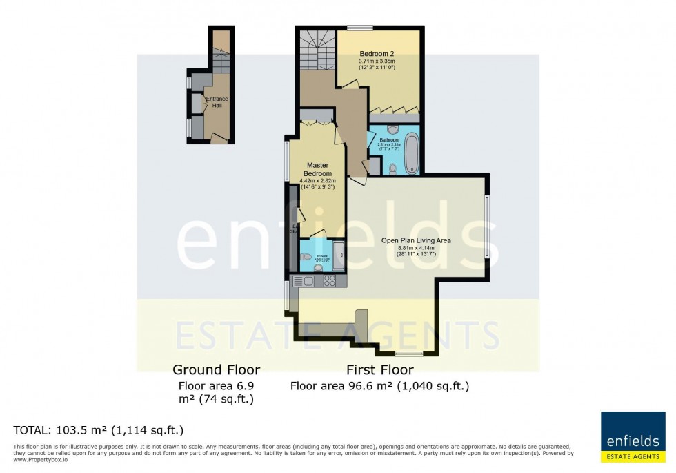 Floorplan for Talbot Avenue, Bournemouth