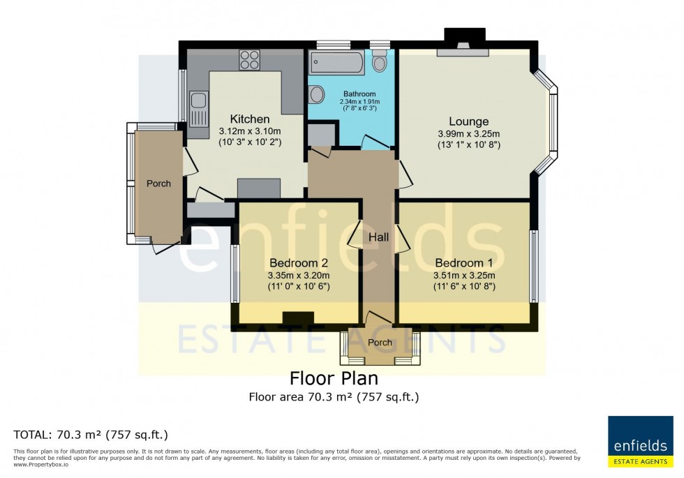 Floorplan for Priestley Road, Bournemouth