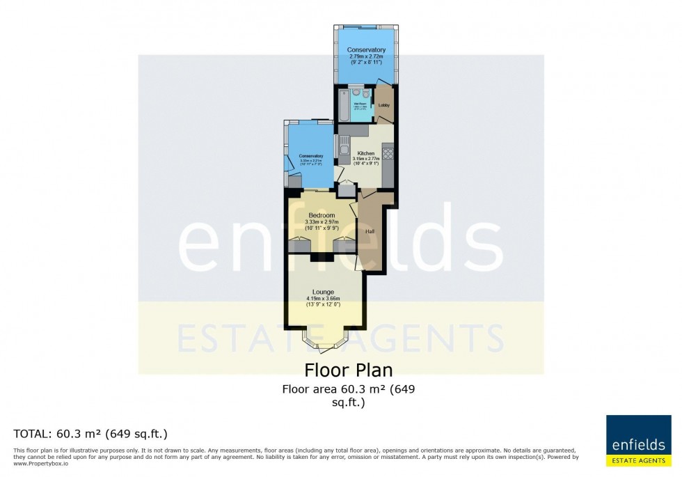 Floorplan for Castlemain Avenue, Bournemouth