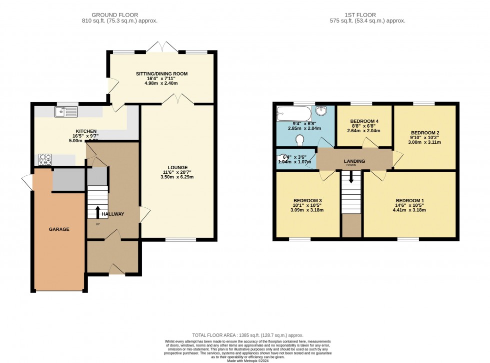 Floorplan for Brooklands Lane, Menston