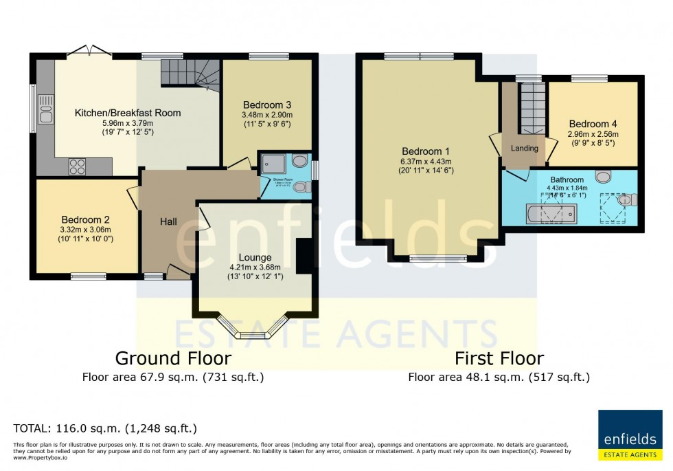 Floorplan for Gwynne Road, Poole