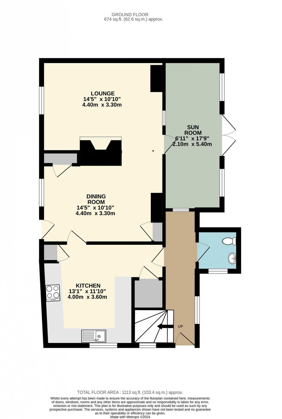 Floorplan for Went Cottage, Wentbridge