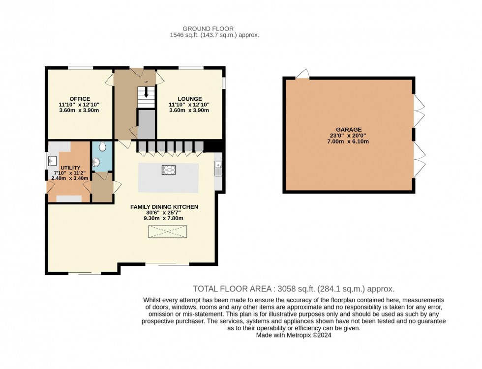 Floorplan for Trinity House, Main Street, Holtby