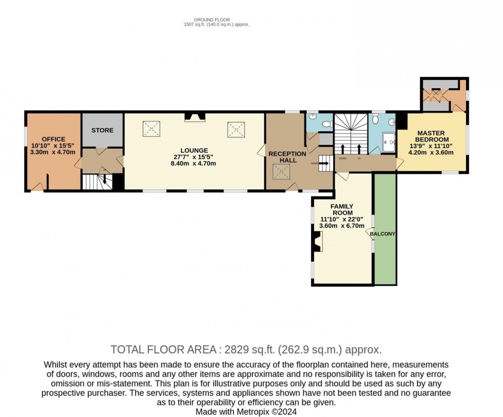 Floorplan for Parkside, Old Village Street, Burghwallis