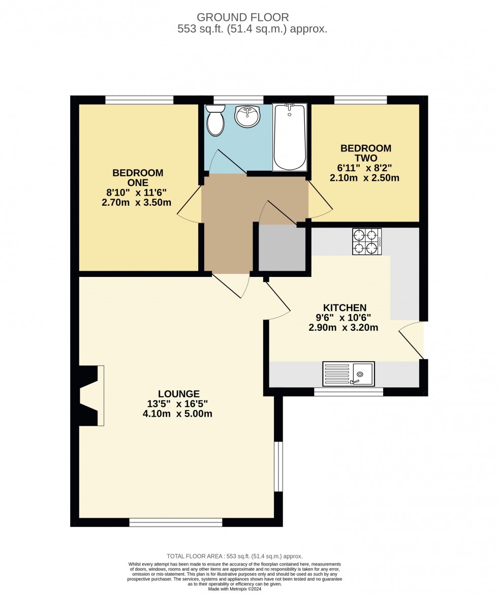 Floorplan for Barton Way, South Elmsall