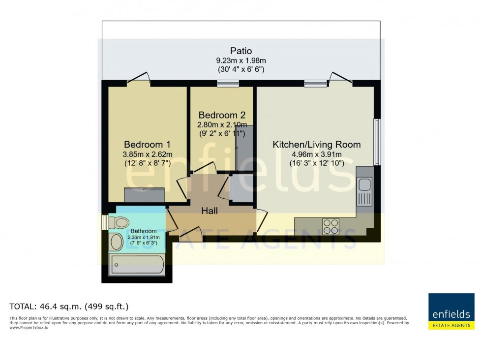 Floorplan for Bayside Close, Hamworthy