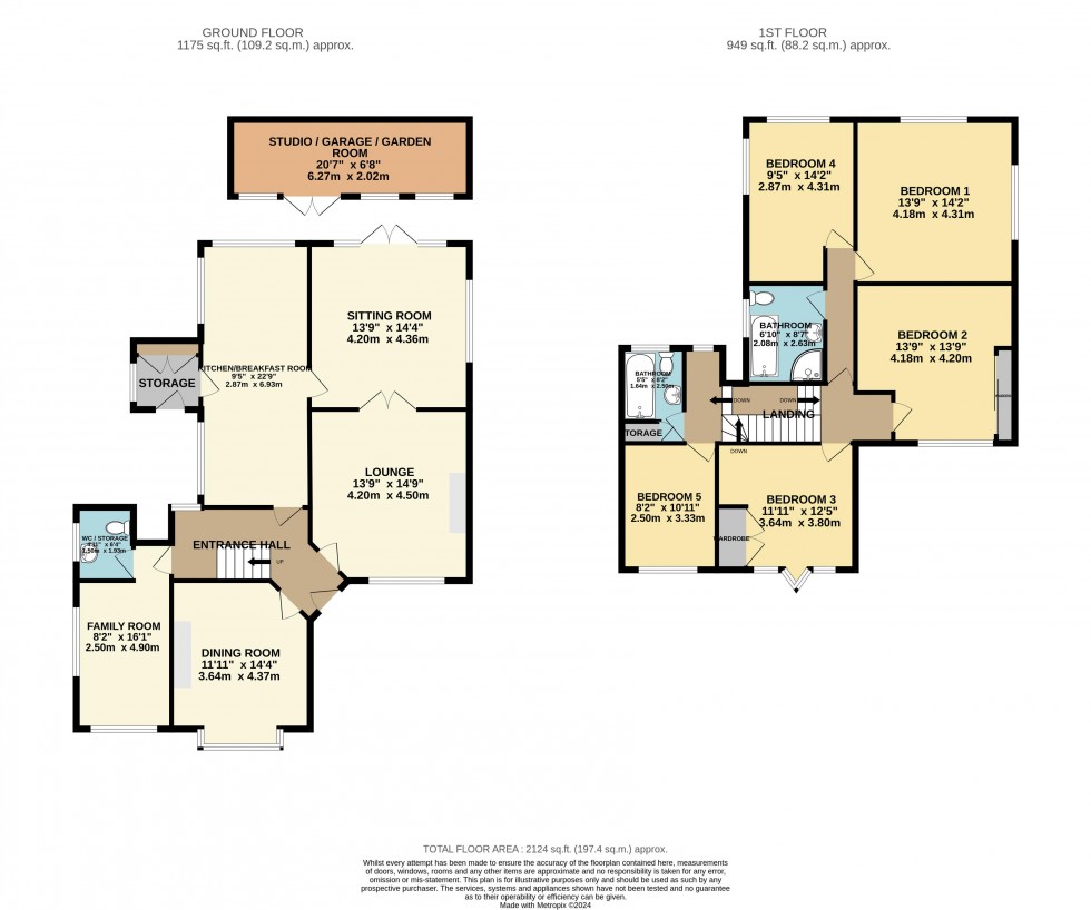 Floorplan for Mansfield Road, Burley In Wharfedale