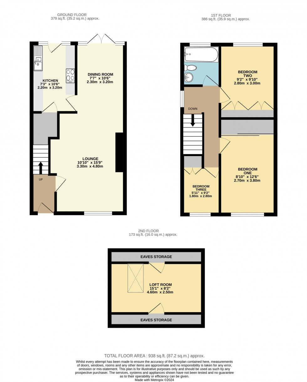 Floorplan for Dandy Mill Avenue, Pontefract