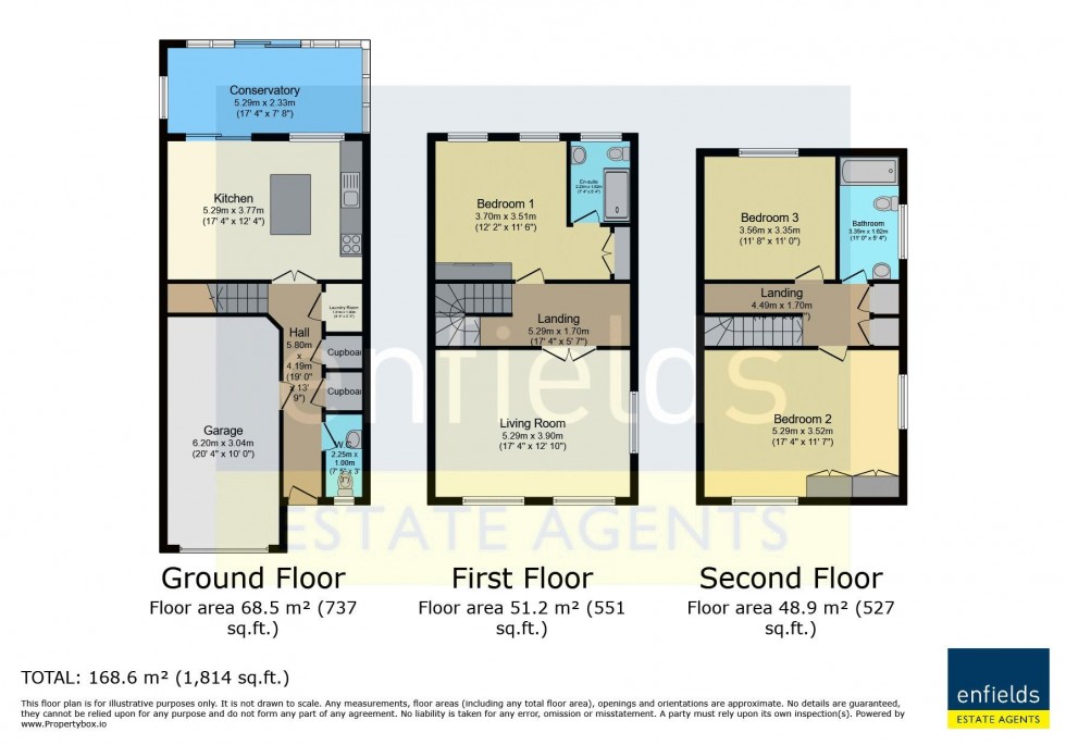 Floorplan for Portarlington Close, Westboune