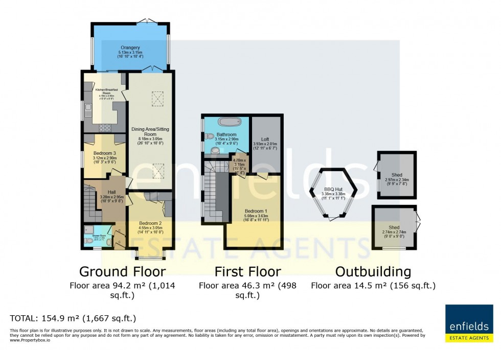 Floorplan for Woodlands Avenue, Hamworthy