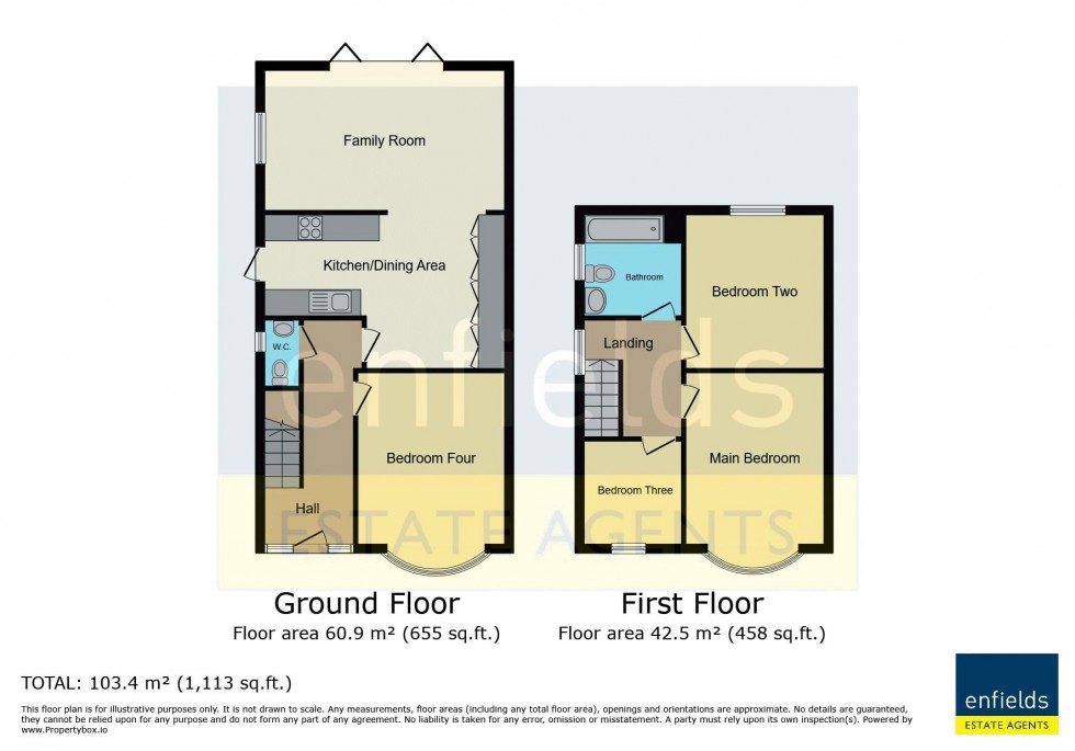 Floorplan for Broughton Avenue, Bournemouth