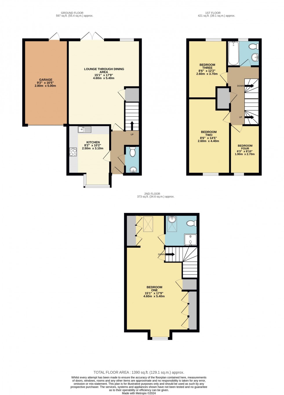 Floorplan for Violet Close, Castleford