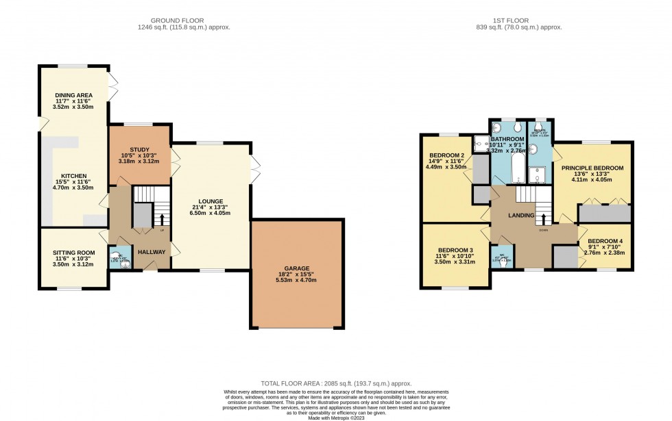 Floorplan for Halstead Drive, Menston