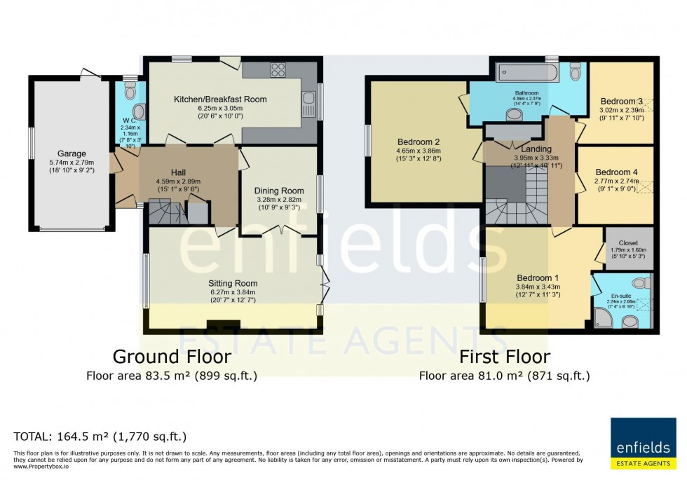 Floorplan for Springdale Road, Corfe Mullen