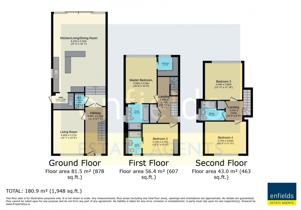 Floorplan for Sandbanks Road, Poole