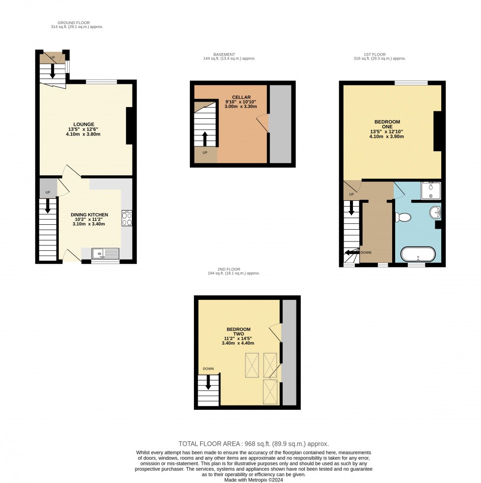 Floorplan for Hardakers Lane, Ackworth