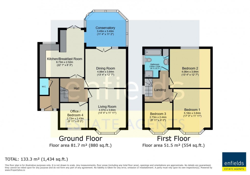 Floorplan for Cecil Avenue, Bournemouth