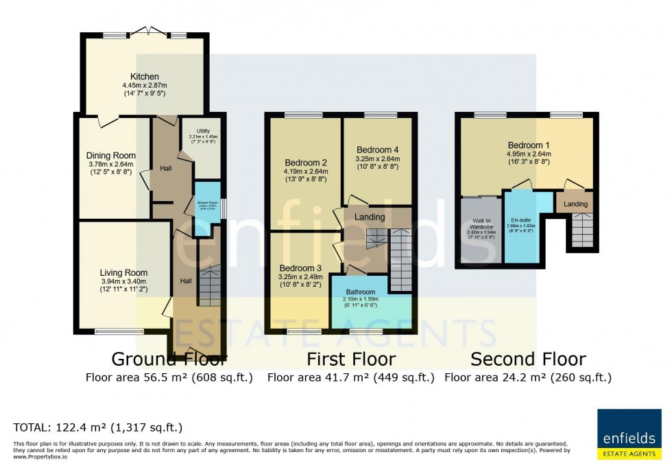 Floorplan for Monkton Crescent, Poole