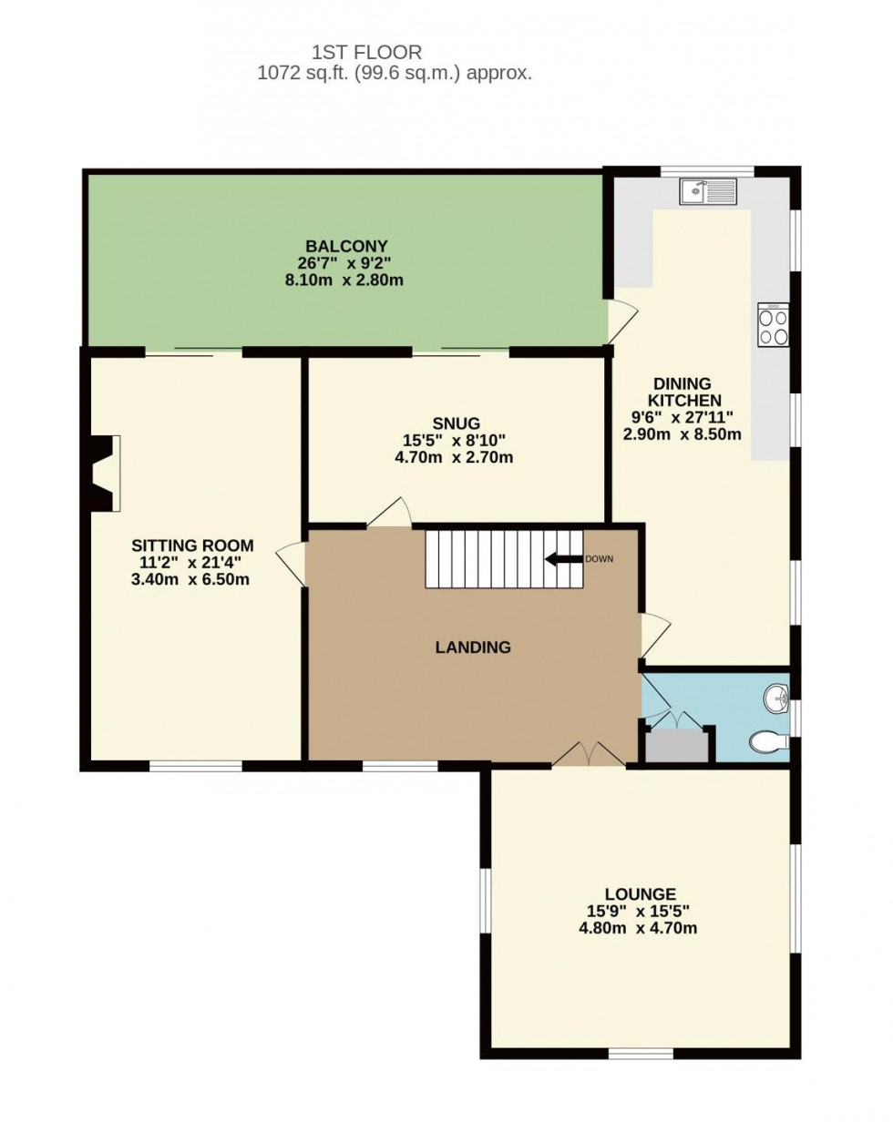 Floorplan for Water Lane, Kirk Smeaton