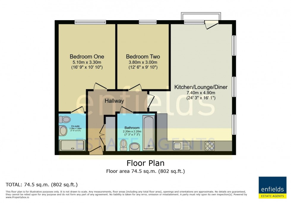 Floorplan for Jefferson Avenue, Poole