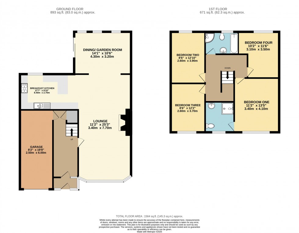 Floorplan for Holly Bank, Ackworth