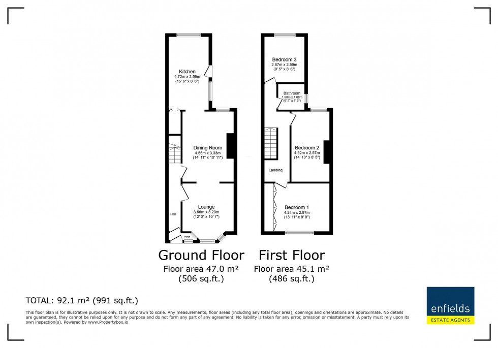 Floorplan for Ripon Road, Bournemouth