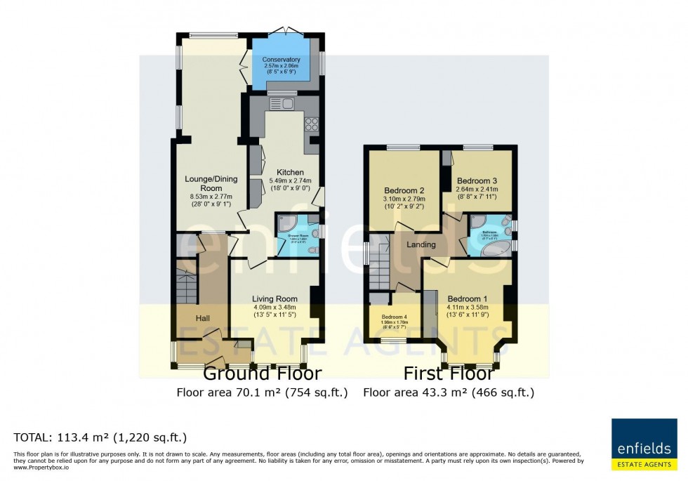 Floorplan for Coronation Avenue, Bournemouth