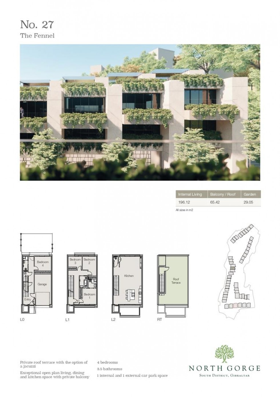 Floorplan for North Gorge, Gibraltar, Gibraltar