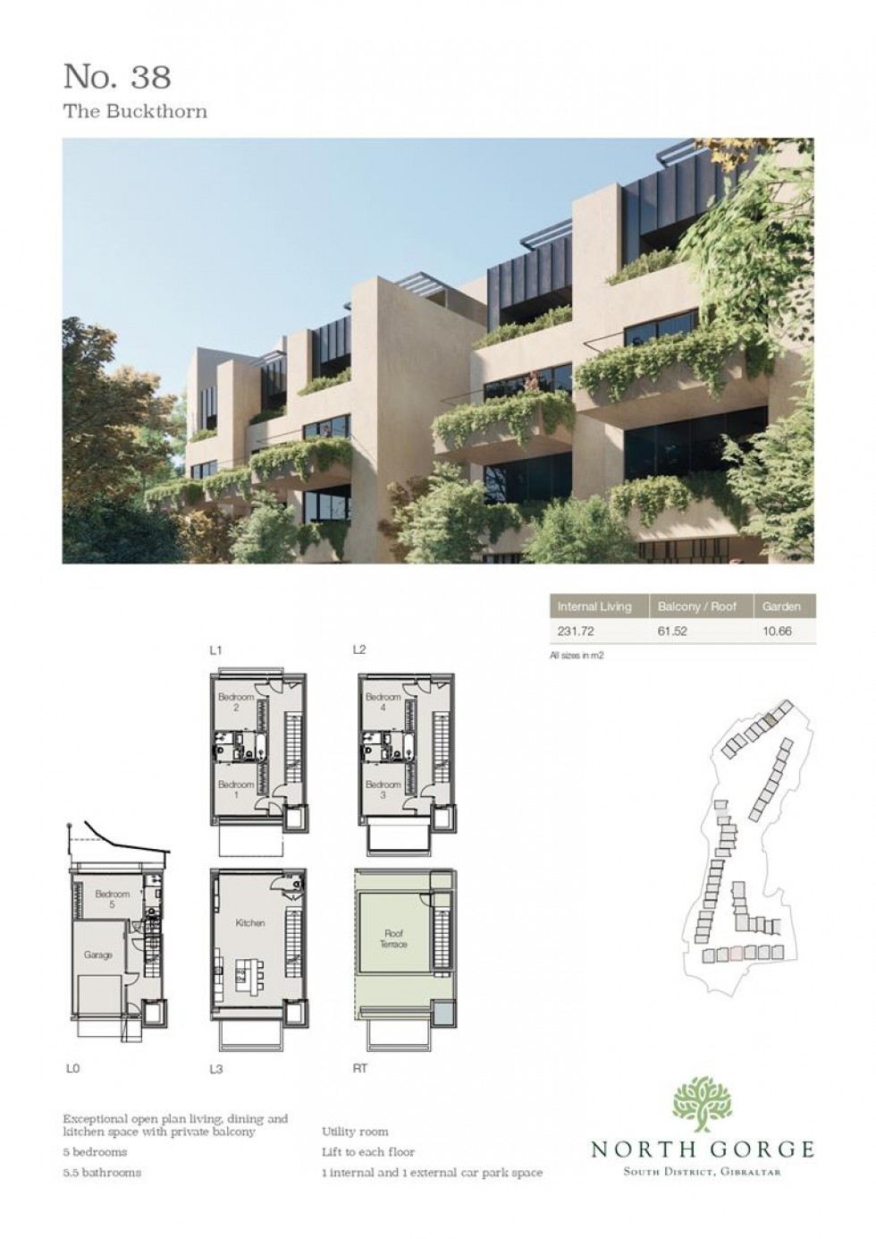 Floorplan for North Gorge, Gibraltar, Gibraltar