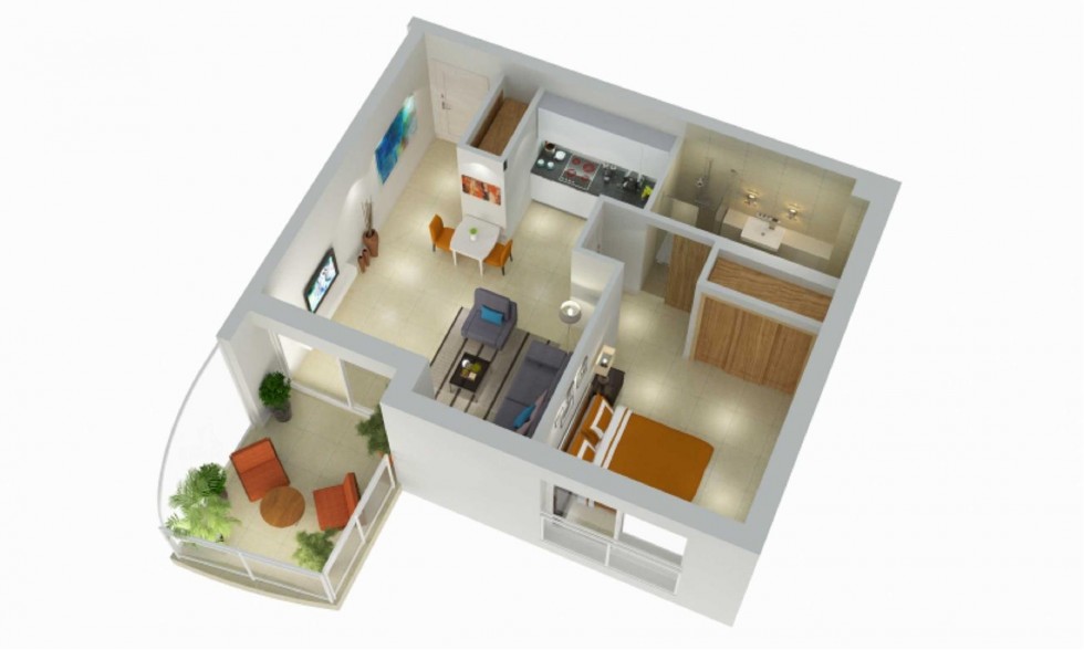 Floorplan for West One, Eurotowers, Gibraltar, Gibraltar