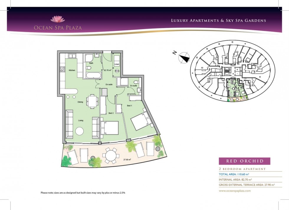 Floorplan for Ocean Spa Plaza, Gibraltar, Gibraltar