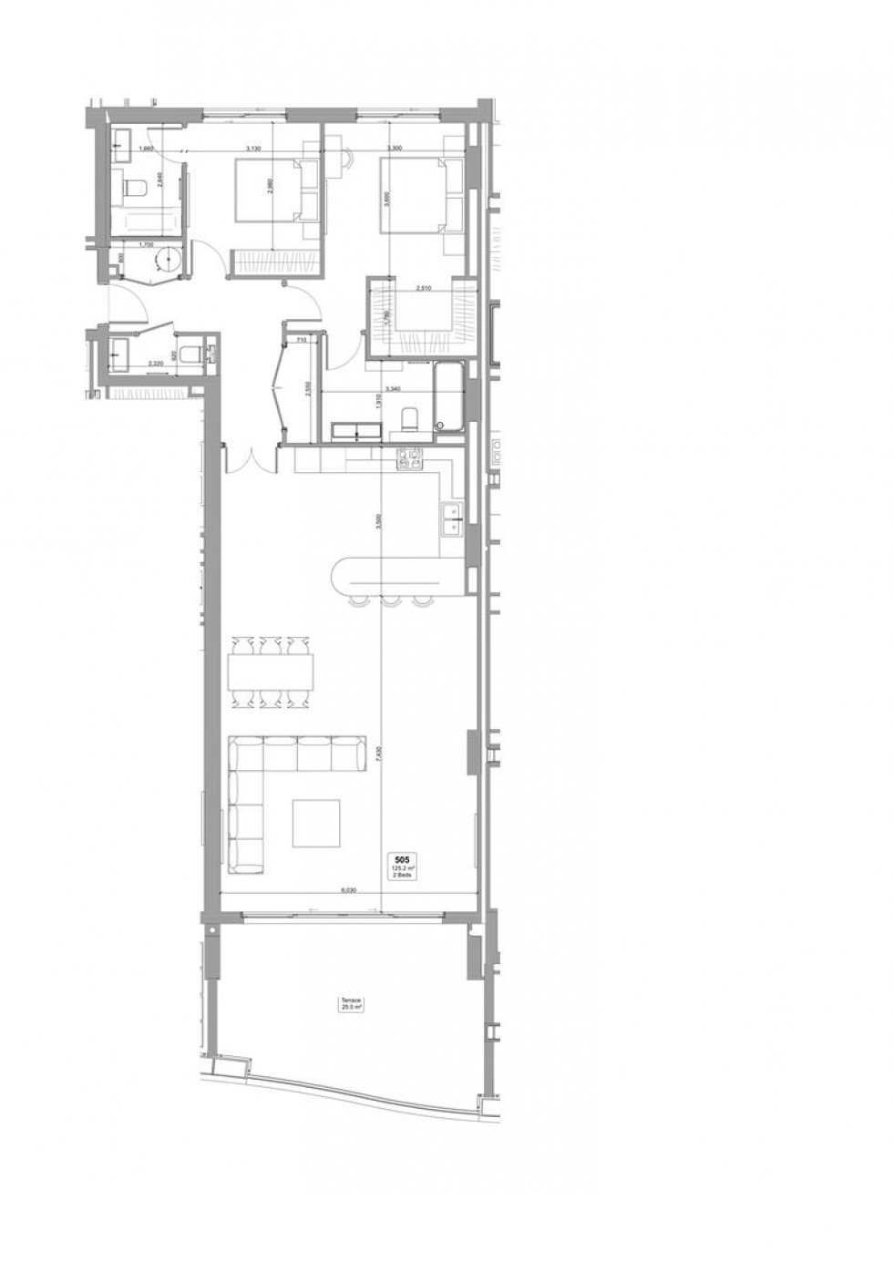 Floorplan for The Reserve, Gibraltar, Gibraltar