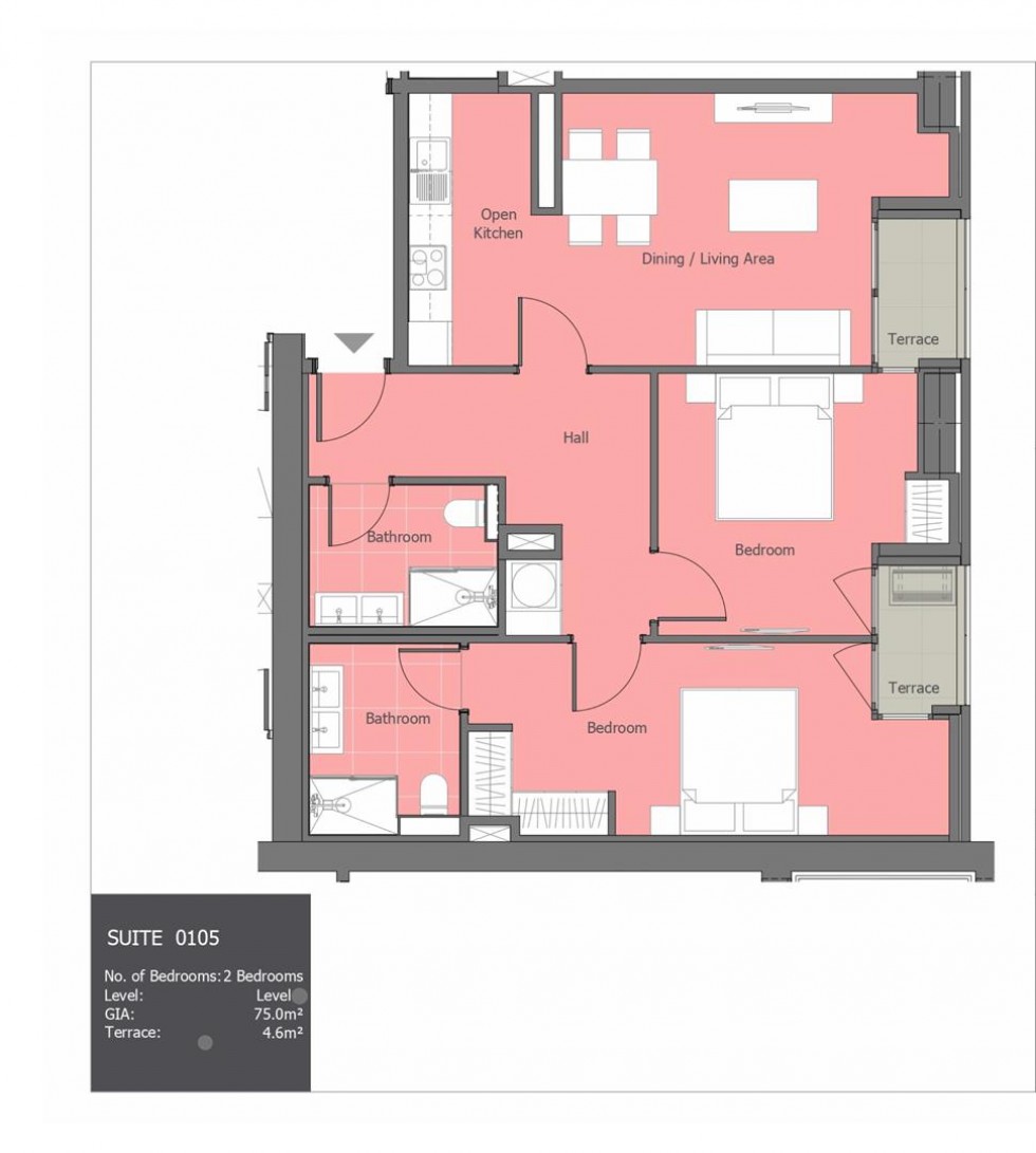 Floorplan for E1, Gibraltar, Gibraltar