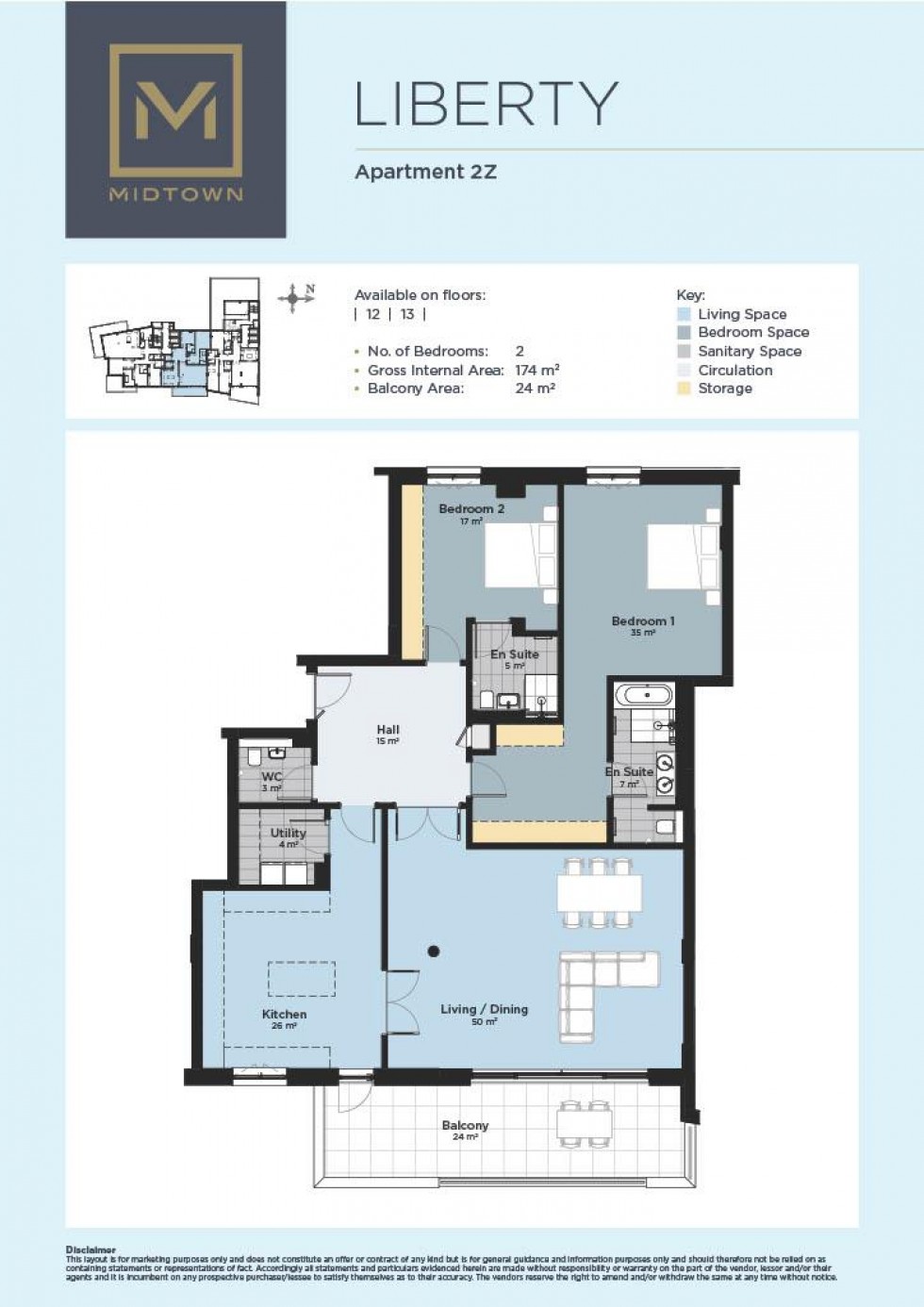 Floorplan for Midtown, Gibraltar, Gibraltar