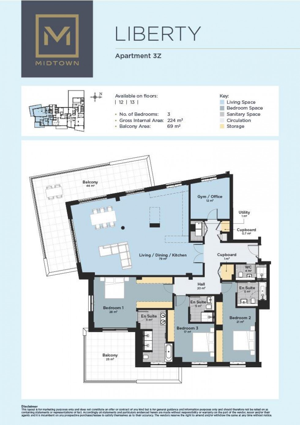 Floorplan for Midtown, Gibraltar, Gibraltar