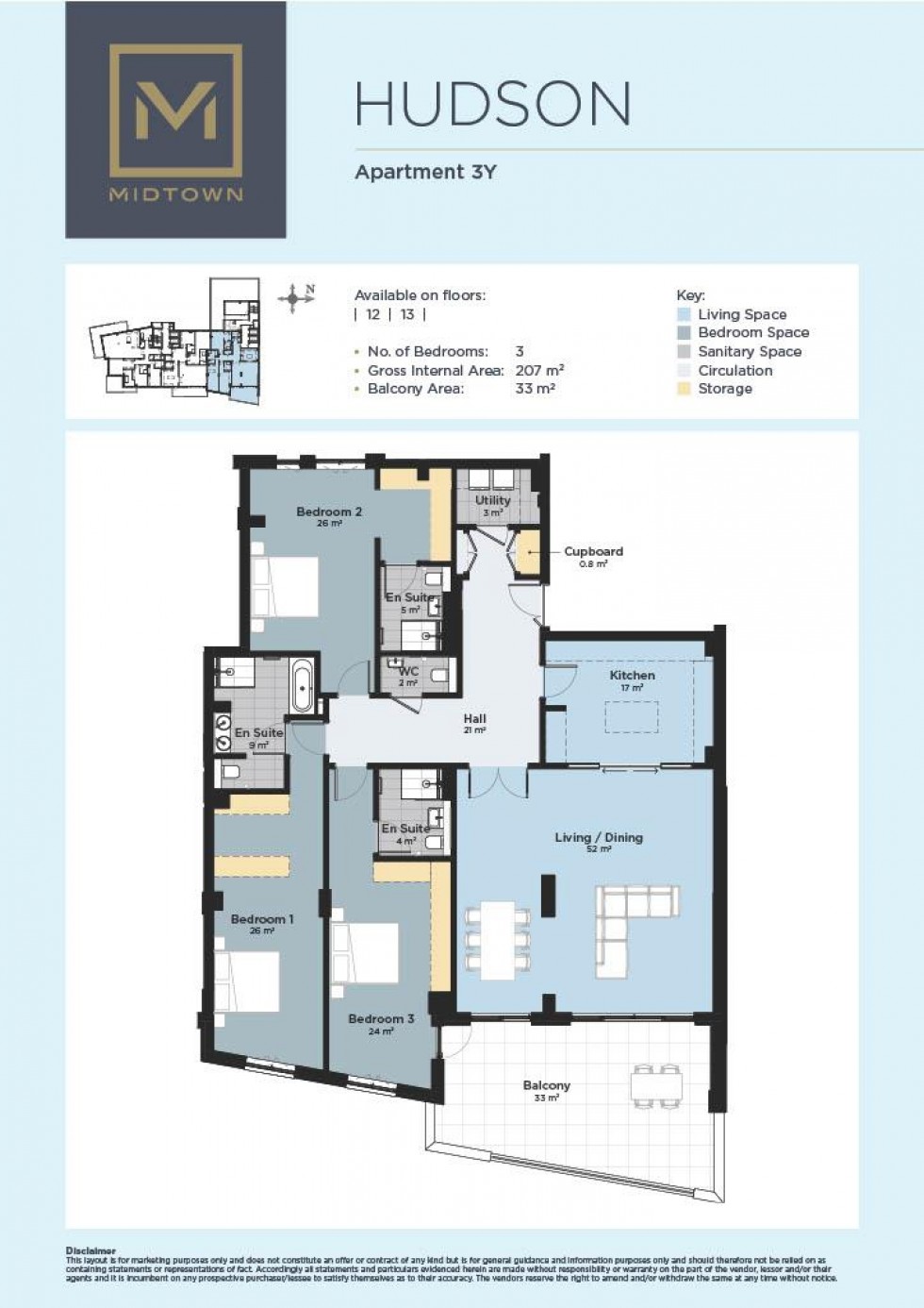 Floorplan for Midtown, Gibraltar, Gibraltar