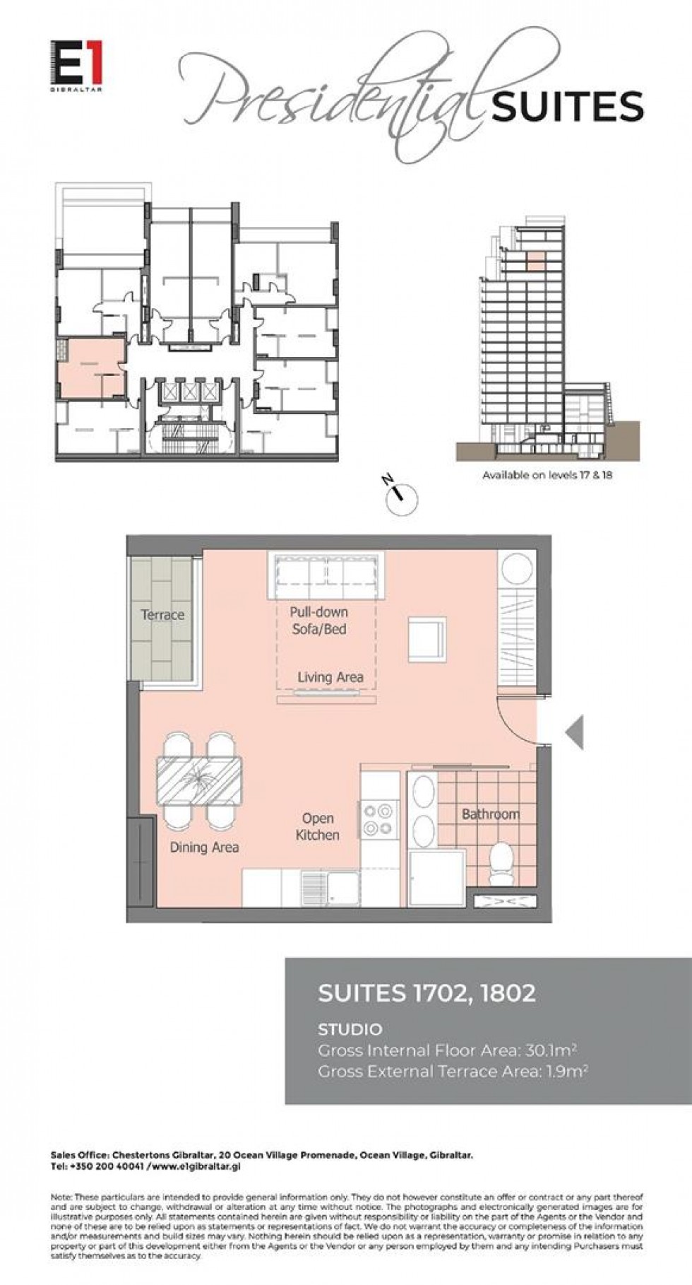 Floorplan for E1, Gibraltar, Gibraltar